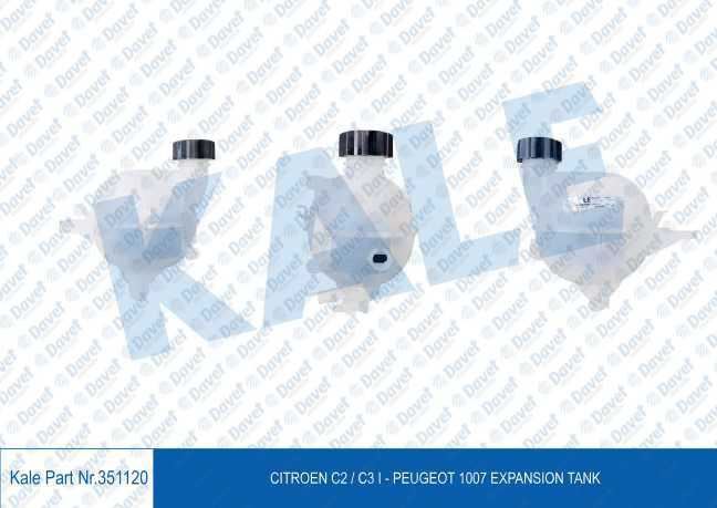KALE 351120 Radyator Ek Genlesme Su Deposu Citroen C2-C3 I-Peugeot P1007 1.4-1.6 16v-1.6 Hdi